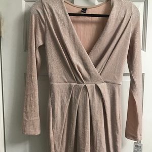 Silver long sleeve dress
